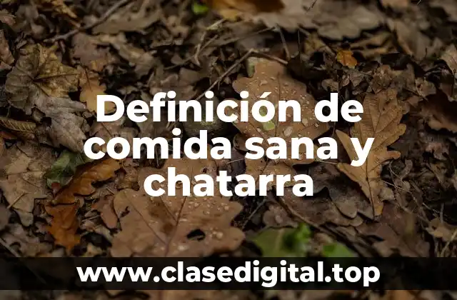 Definición de comida sana y chatarra