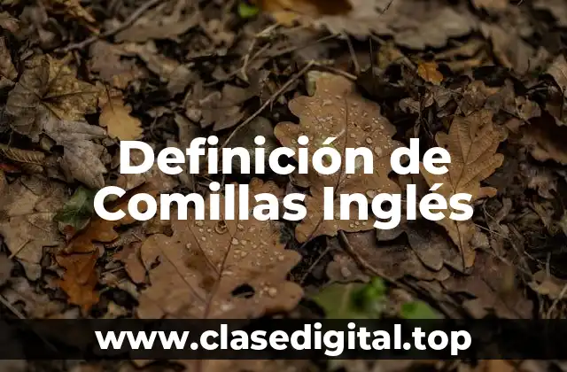 Definición de Comillas Inglés