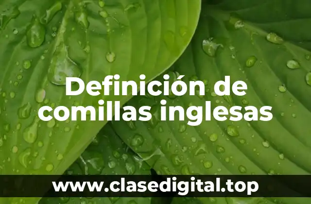Definición de comillas inglesas