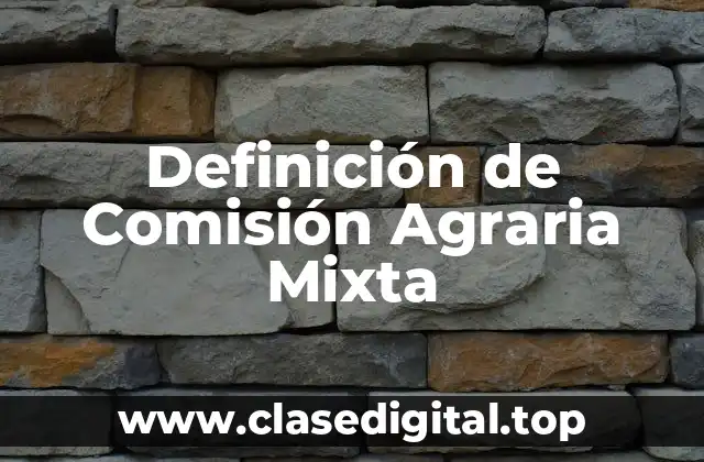 Definición de Comisión Agraria Mixta