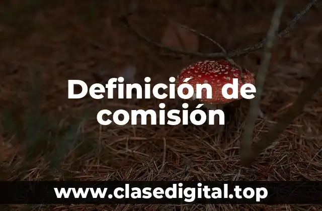 Definición de comisión