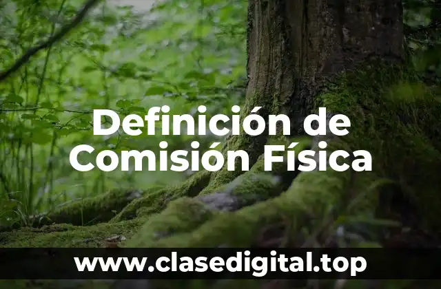 Definición de Comisión Física