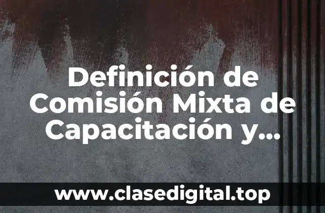 Definición de Comisión Mixta de Capacitación y Adiestramiento