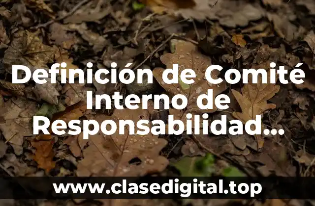 Definición de Comité Interno de Responsabilidad Social
