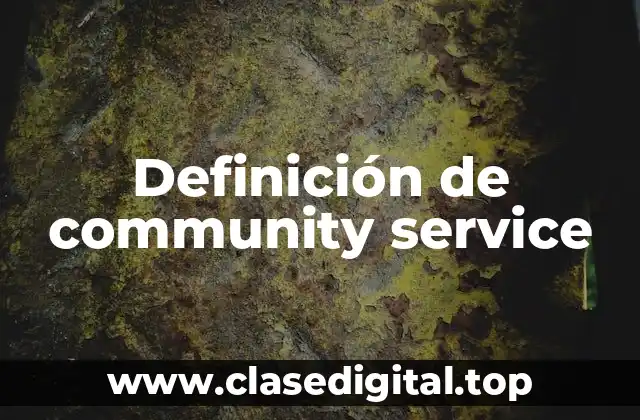 Definición de community service