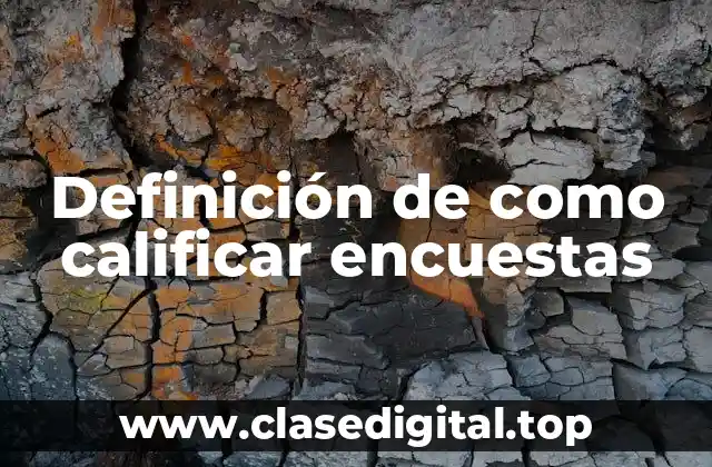 Definición de como calificar encuestas