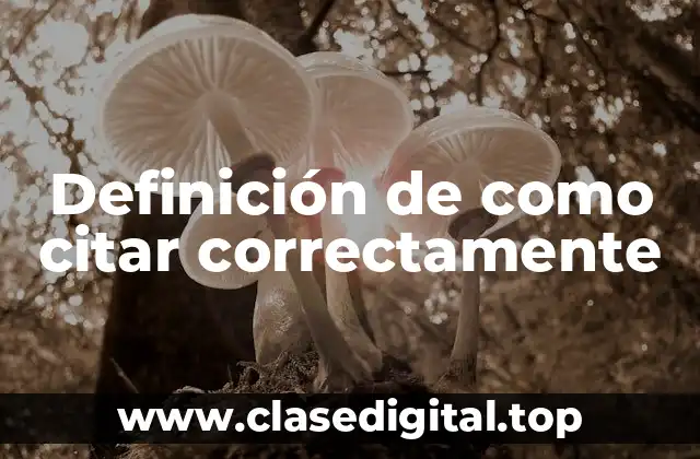 Ejemplos de como citar correctamente
