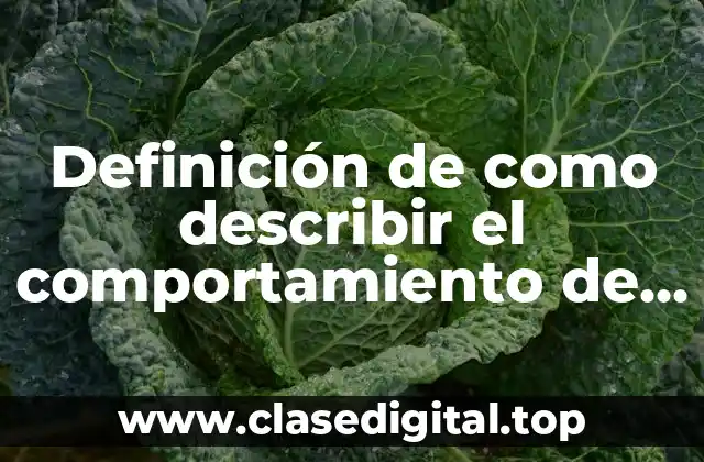 Definición de como describir el comportamiento de un hijo