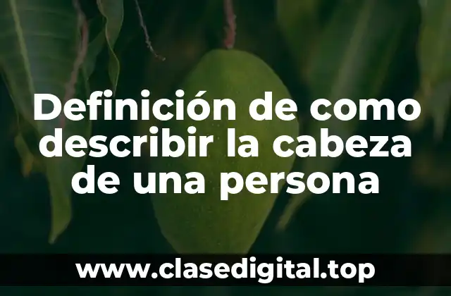 Definición de como describir la cabeza de una persona