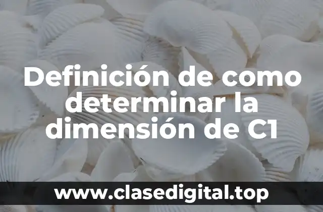 Definición de como determinar la dimensión de C1