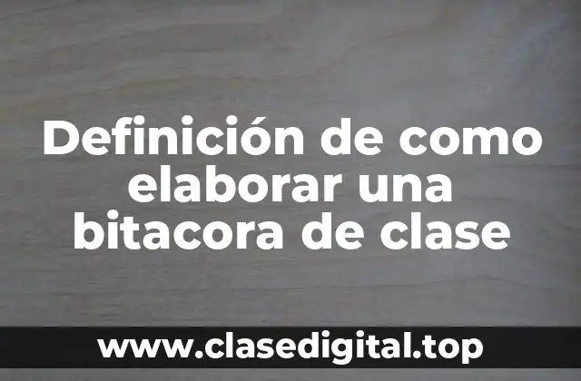 Ejemplos de bitacoras de clase