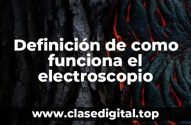 Definición de como funciona el electroscopio