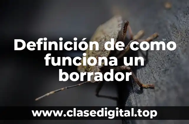 Definición de como funciona un borrador