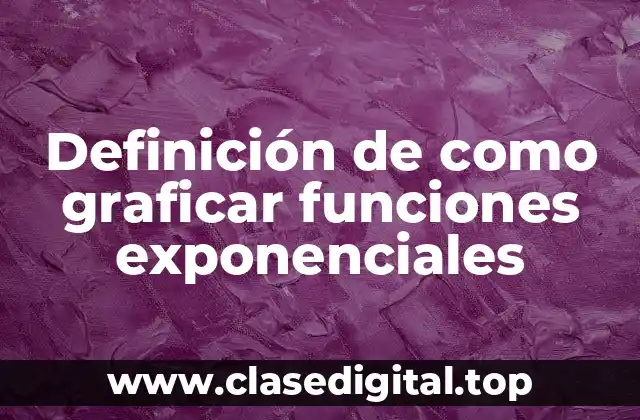 Definición de como graficar funciones exponenciales