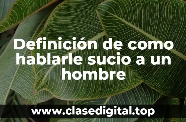 Ejemplos de como hablarle sucio a un hombre