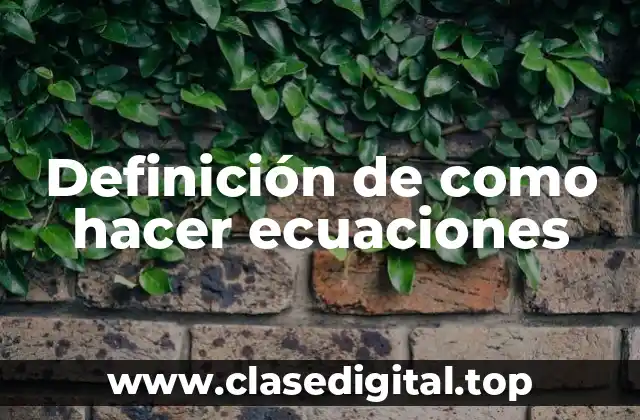 Ejemplos de ecuaciones