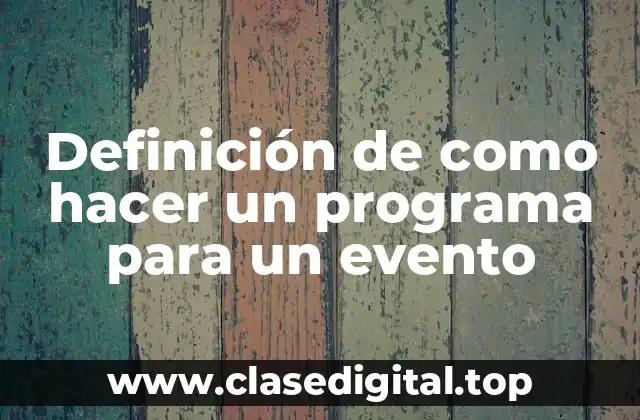 Ejemplos de programas para eventos
