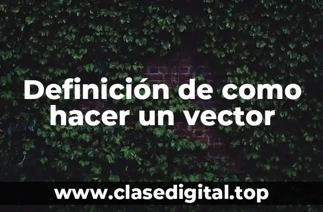 Definición de como hacer un vector