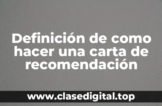 Ejemplos de cartas de recomendación