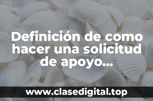 Definición de como hacer una solicitud de apoyo terapeutico
