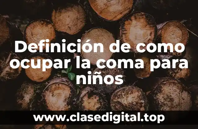 Definición de como ocupar la coma para niños