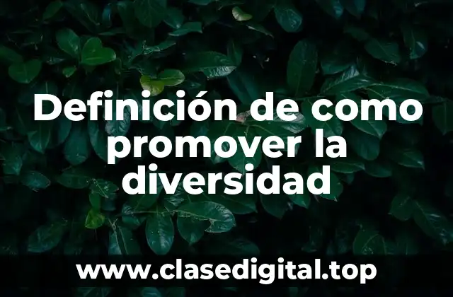 Ejemplos de cómo promover la diversidad