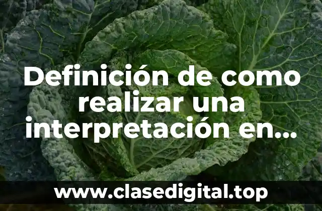 Definición de como realizar una interpretación en tesis cualitativa