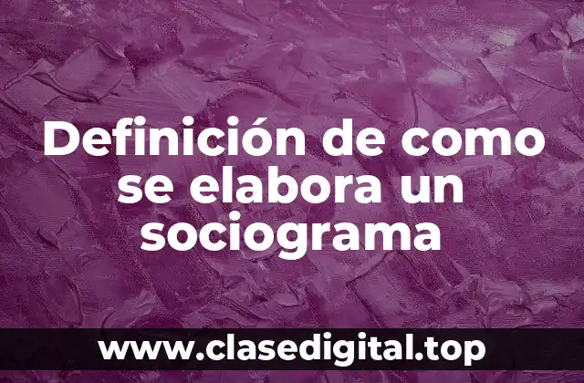 Definición de como se elabora un sociograma