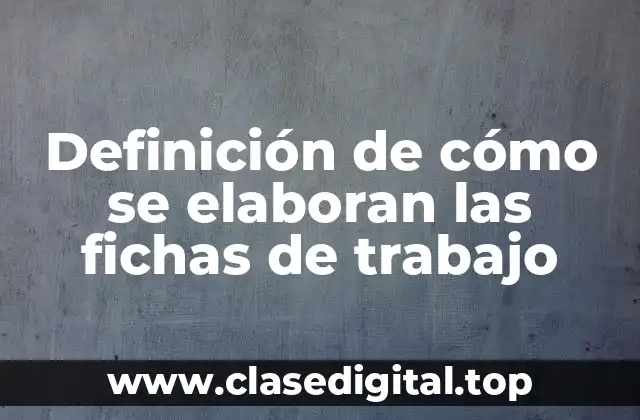 Ejemplos de fichas de trabajo