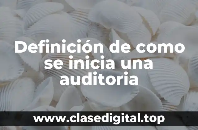 Definición de como se inicia una auditoria