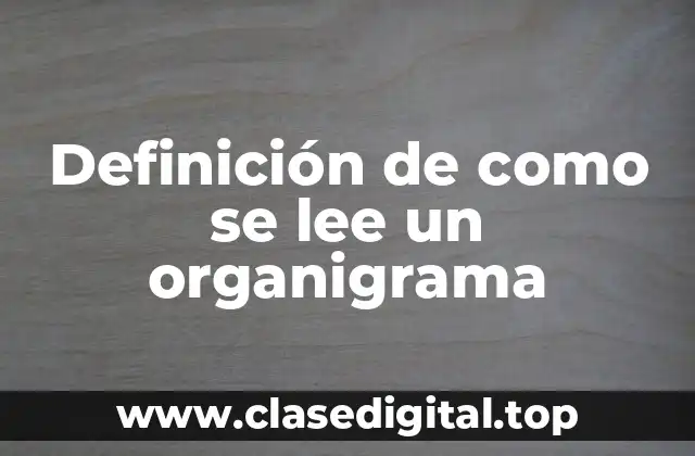 Definición de como se lee un organigrama