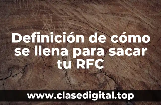 Ejemplos de cómo se llena para sacar tu RFC