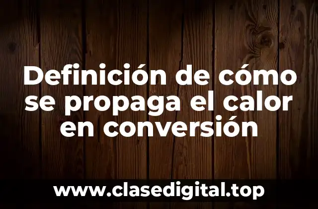 Definición de cómo se propaga el calor en conversión