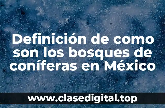 Definición de como son los bosques de coníferas en México