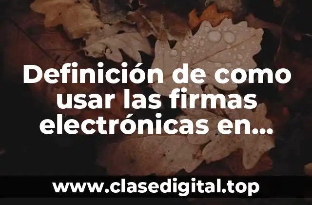 Ejemplos de firmas electrónicas