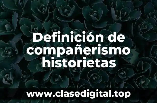 Definición de compañerismo historietas
