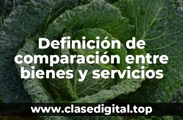 Definición de comparación entre bienes y servicios