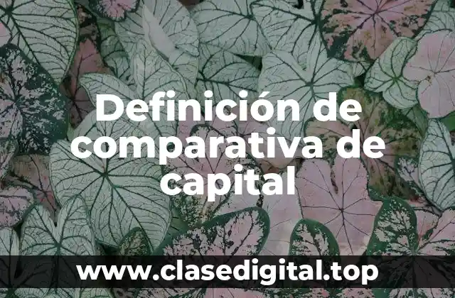 Definición de comparativa de capital