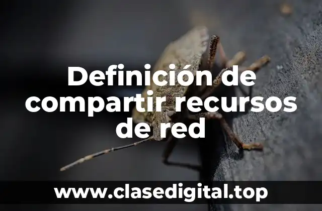 Definición de compartir recursos de red