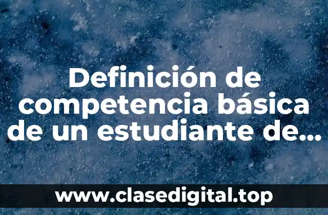 Definición de competencia básica de un estudiante de administración