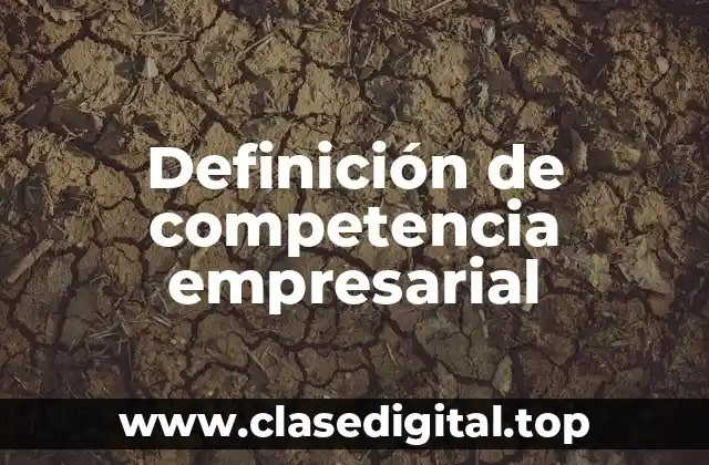 Definición de competencia empresarial