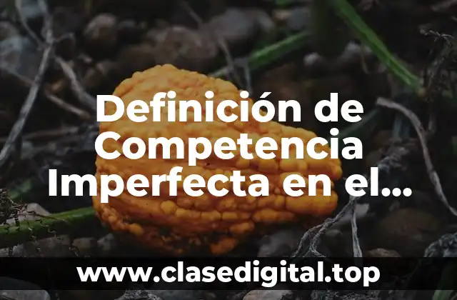 Definición de Competencia Imperfecta en el Mercado