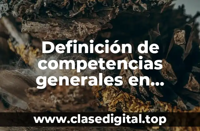 Definición de competencias generales en electrónica