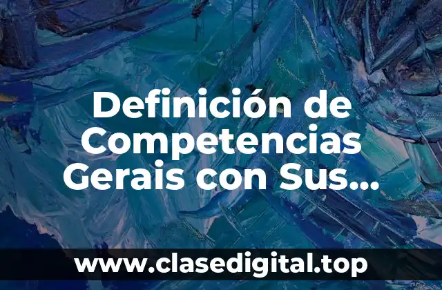 Definición de Competencias Gerais con Sus Atributos