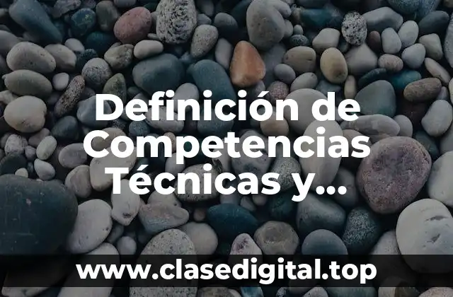 Definición de Competencias Técnicas y Conductuales
