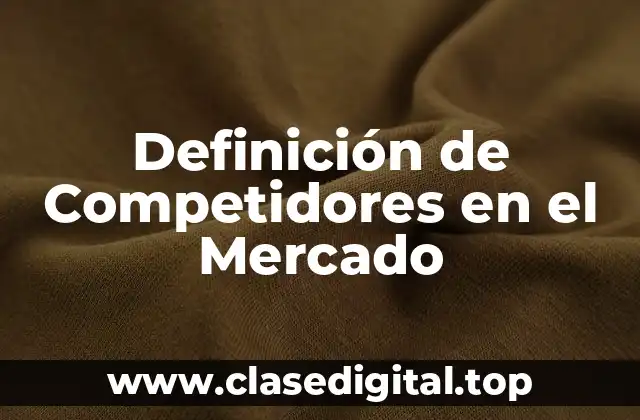 Definición de Competidores en el Mercado