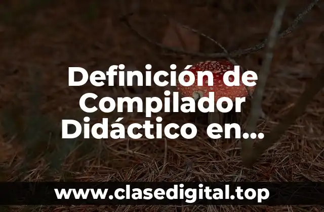 Definición de Compilador Didáctico en Informática
