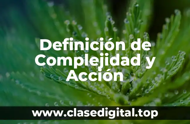 Definición de Complejidad y Acción