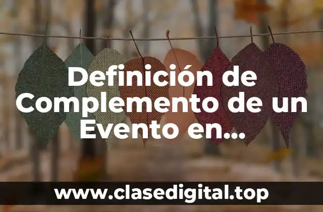Definición Técnica de Complemento de un Evento en Estadística