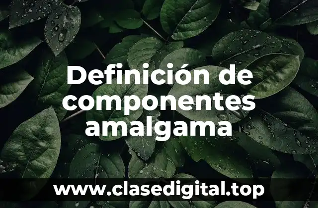 Definición de componentes amalgama